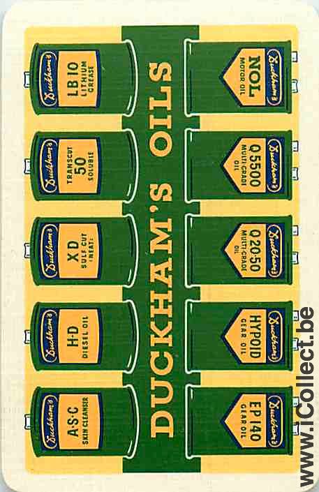 Single Swap Playing Cards Motor Oil Duckham's Oils (PS16-15F) - Click Image to Close